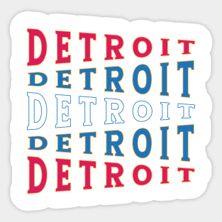 TEXT ART USA DETROIT Sticker